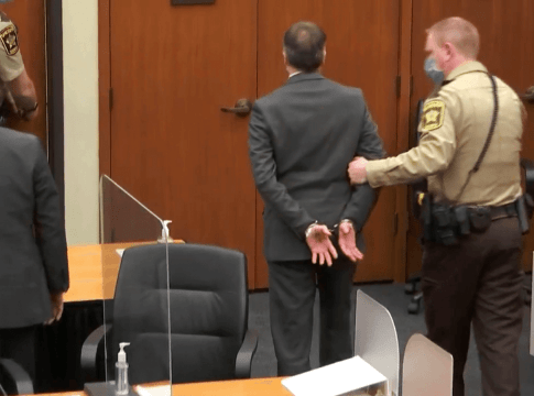 In this image from video, former Minneapolis police Officer Derek Chauvin, center, is taken into custody as his attorney, Eric Nelson, left, looks on, after the verdicts were read at Chauvin's trial for the 2020 death of George Floyd, Tuesday, April 20, 2021, at the Hennepin County Courthouse in Minneapolis, Minn.