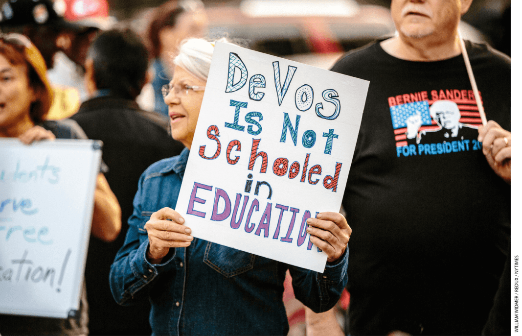 When teachers unions attacked DeVos as unqualified, they were expressing their concerns about her lack of working with them.