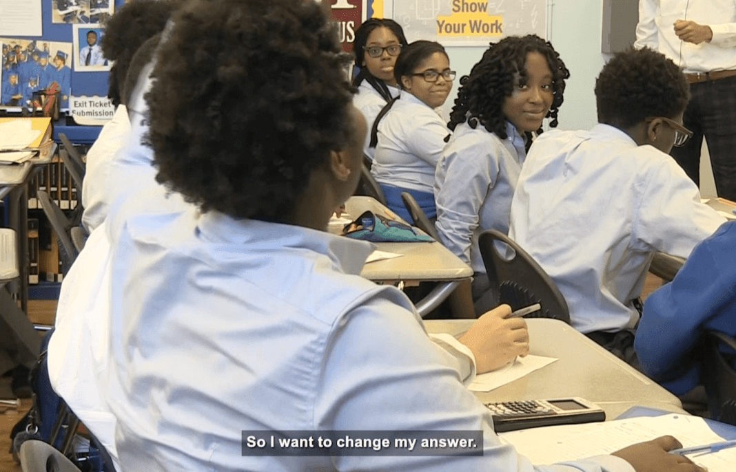 At Uncommon Collegiate Charter High School in Brooklyn, N.Y., students learn to use body language and positive nonverbal cues called “Habits of Attention” to support one another.