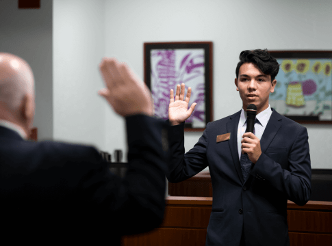 Zach Koung was sworn in as the student member of the Howard County (Maryland) Board of Education in July 2020. His status as a voting member met resistance.