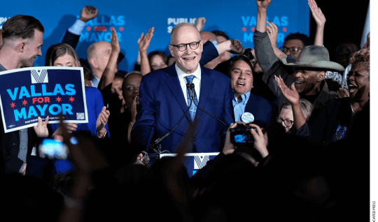 Chicago mayoral candidate Paul Vallas smiles as he speaks at his election night event in Chicago, Tuesday, Feb. 28, 2023.